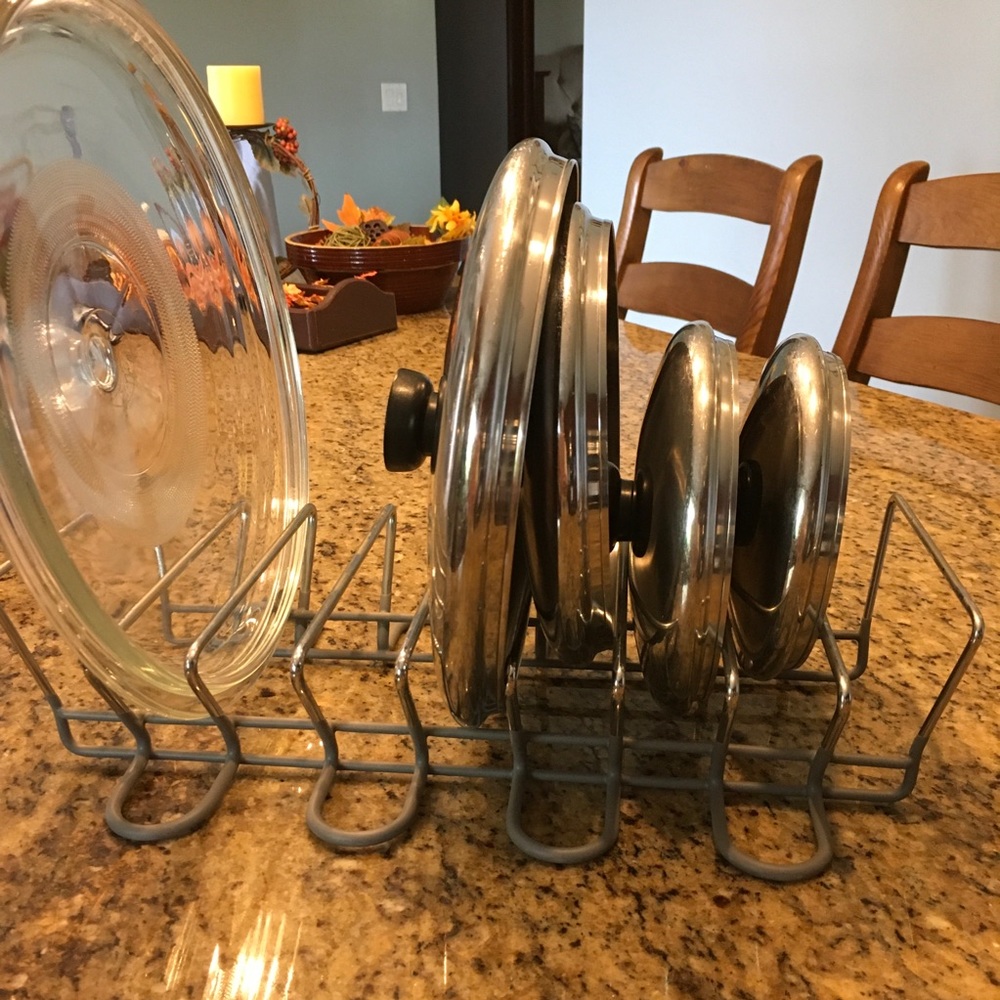 Pot lid organizer/dish rack